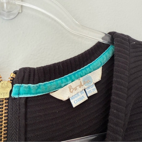 BODEN JASMINE OTTAN BLACK SHEATH DRESS SIZE 2 P - Picture 6 of 9